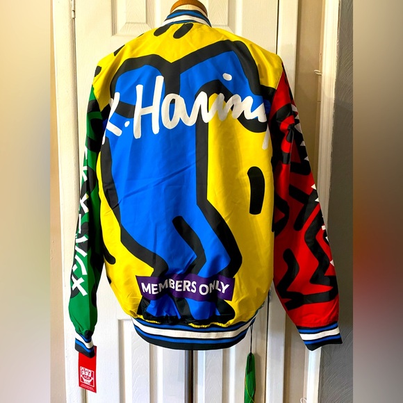 NWT Keith Haring Members Only Bomber Jacket - Picture 2 of 12